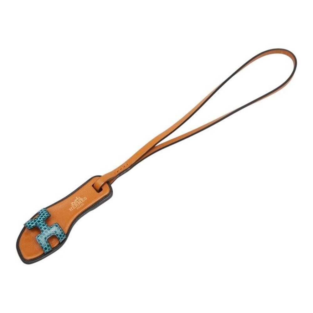 Hermes Oran Nano Sandal Charm Bag Charm Blue Petrole Brown Black Lizard Veau